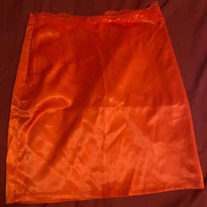 Satin Skirt - Red